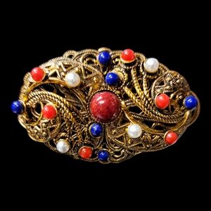 Signed Brooch Vintage 1950s West Germany Multidimensional